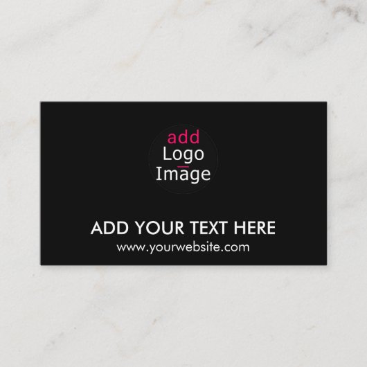 Modernes, Beruflich-schicke Markenschwarz Begleitkarte (Vorderseite)