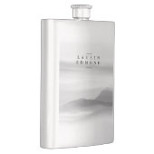 Modernes Beruflich Schwarz/Weiß-Abstrakt Flachmann (Rechts)