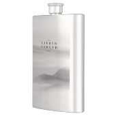 Modernes Beruflich Schwarz/Weiß-Abstrakt Flachmann (Links)