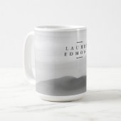 Modernes Beruflich Schwarz/Weiß-Abstrakt Kaffeetasse (Vorderseite Links)