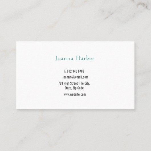 Modernes Beruflich Visitenkarte (Rückseite)