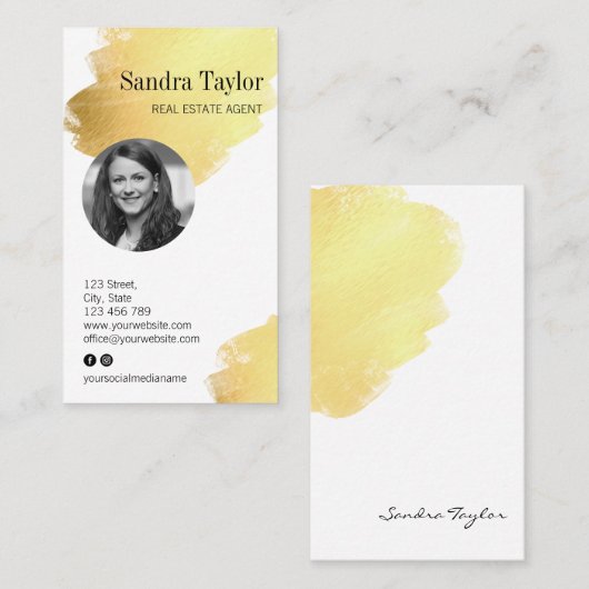 Modernes Berufliches Add-On für Ihr Logo Real Anwe Visitenkarte (Vorne/Hinten)