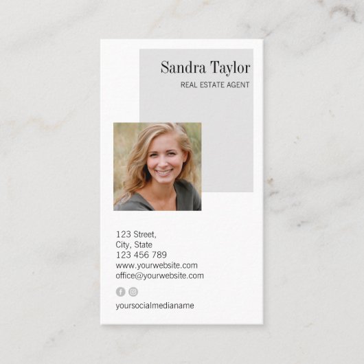 Modernes Berufliches Add-On für Ihr Logo Real Anwe Visitenkarte (Vorderseite)