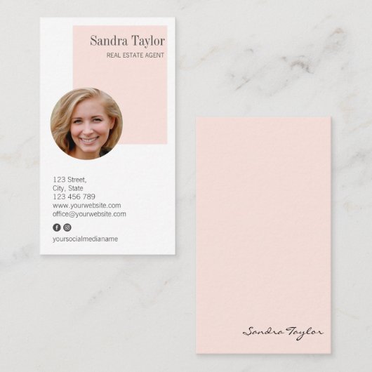 Modernes Berufliches Add-On für Ihr Logo Real Anwe Visitenkarte (Vorne/Hinten)