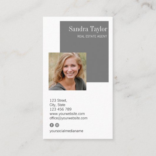 Modernes Berufliches Add-On für Ihr Logo Real Anwe Visitenkarte (Vorderseite)