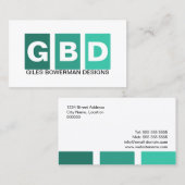 Modernes berufliches aquamarines visitenkarte (Vorne/Hinten)