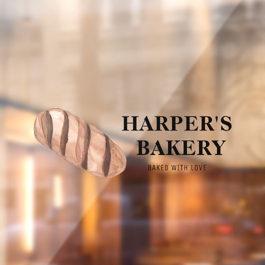 Modernes, Berufliches Bakery Logo Fensteraufkleber (Blatt 2)