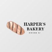 Modernes, Berufliches Bakery Logo Fensteraufkleber (Blatt)