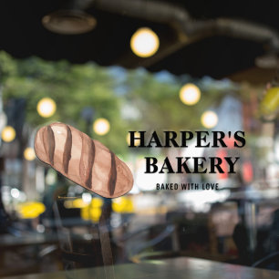 Modernes, Berufliches Bakery Logo Fensteraufkleber