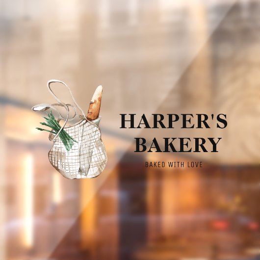 Modernes, Berufliches Bakery Logo Fensteraufkleber (Blatt 2)