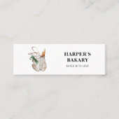 Modernes, Berufliches Bakery Logo Mini Visitenkarte (Vorderseite)