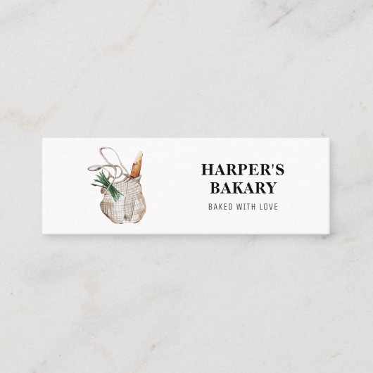 Modernes, Berufliches Bakery Logo Mini Visitenkarte (Vorderseite)