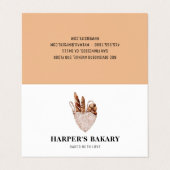 Modernes, Berufliches Bakery-Logo Visitenkarten (Außenseite Aufgefaltet)