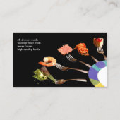Modernes Berufliches Black Food on Forts Restauran Visitenkarte (Rückseite)