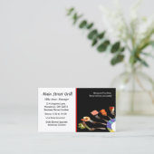 Modernes Berufliches Black Food on Forts Restauran Visitenkarte (Stehend Vorderseite)