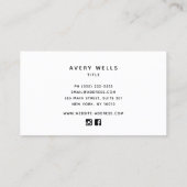 Modernes Berufliches Black Gold Border Business Ca Visitenkarte (Rückseite)