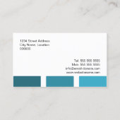 Modernes berufliches Blau Visitenkarte (Rückseite)