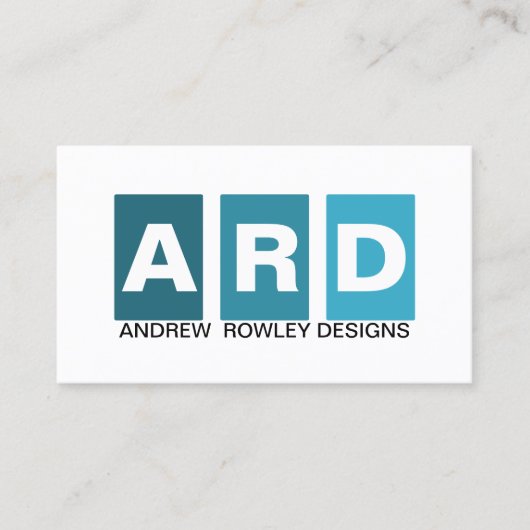 Modernes berufliches Blau Visitenkarte (Vorderseite)