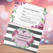 modernes, berufliches Blumengeschirr und Friseur Visitenkarte