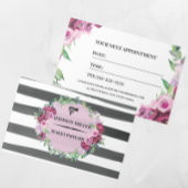 modernes, berufliches Blumengeschirr und Friseur Visitenkarte
