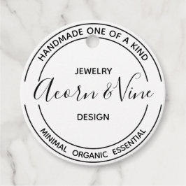 Modernes Berufliches Branding | weiß Geschenkanhänger