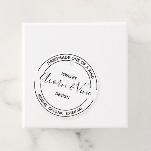 Modernes Berufliches Branding | weiß Geschenkanhänger (Beispiel)