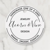 Modernes Berufliches Branding | weiß Geschenkanhänger (Vorderseite)