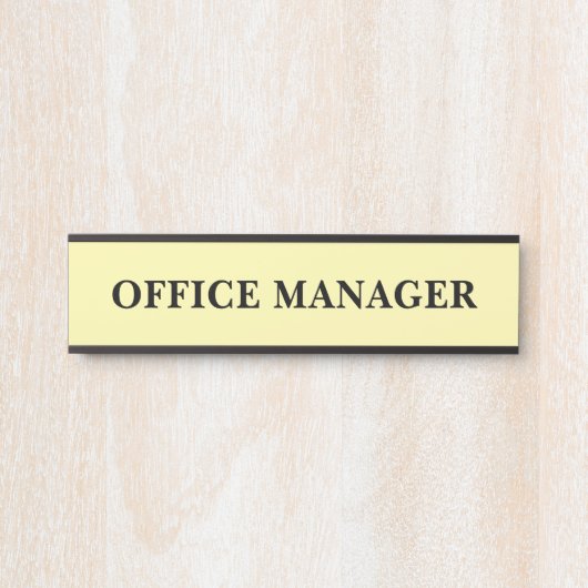 Modernes, Berufliches Bürozeichen Türschild (Vorderseite )