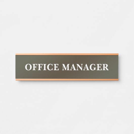 Modernes, Berufliches Bürozeichen Türschild (Vorderseite )
