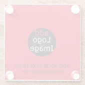 Modernes Berufliches Business Chic Red Glasuntersetzer (Rückseite)