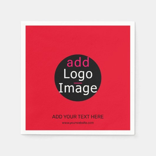 Modernes Berufliches Business Chic Red Serviette (Vorderseite)