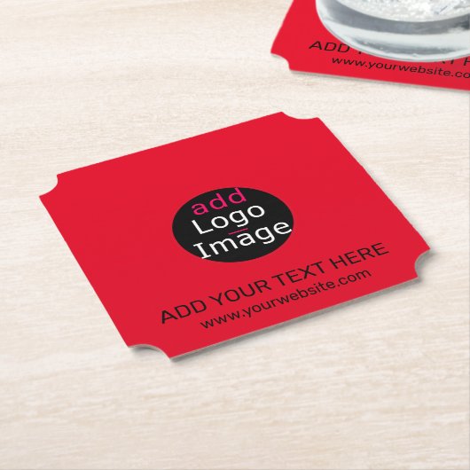 Modernes Berufliches Business Chic Red Untersetzer (angewinkelt)