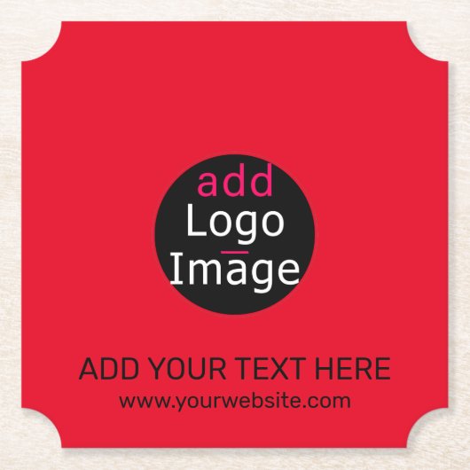 Modernes Berufliches Business Chic Red Untersetzer (Vorderseite)