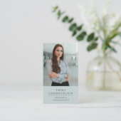 Modernes Berufliches Business Consultant Foto Visitenkarte (Stehend Vorderseite)