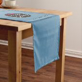 Modernes, Berufliches Business Dusty Blue Kurzer Tischläufer (Beispiel)