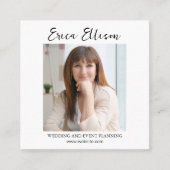 Modernes Berufliches Business Foto Quadratische Visitenkarte (Vorderseite)