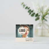 Modernes, Berufliches Business Foto Square Telefonnummerkarte (Stehend Vorderseite)