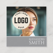 Modernes, Berufliches Business Foto Square Telefonnummerkarte (Vorderseite)