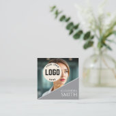 Modernes, Berufliches Business Foto Square Telefonnummerkarte (Stehend Vorderseite)