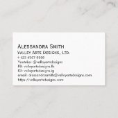 Modernes, Berufliches Business Foto Square Telefonnummerkarte (Rückseite)