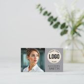 Modernes, Berufliches Business Foto Square Telefonnummerkarte (Stehend Vorderseite)