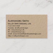 Modernes, Berufliches Business Foto Square Telefonnummerkarte (Rückseite)