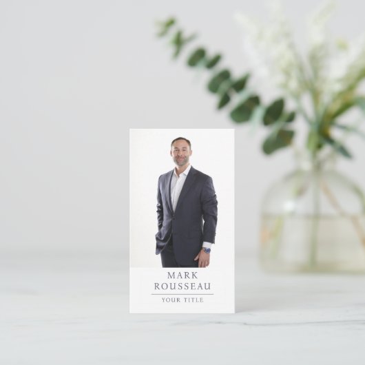 Modernes Berufliches Business Foto Visitenkarte (Stehend Vorderseite)