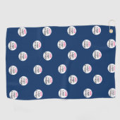 Modernes Berufliches Business Navy Blue Golfhandtuch (Horizontal)