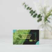 Modernes Berufliches Classic Green Black Visitenkarte (Stehend Vorderseite)