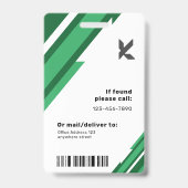 Modernes Berufliches Corporate Accountant-ID-Abzei Ausweis (Rückseite)