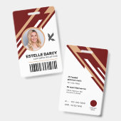 Modernes Berufliches Corporate Mitarbeiter-ID-Abze Ausweis (Vorder- & Rückseite)
