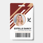 Modernes Berufliches Corporate Mitarbeiter-ID-Abze Ausweis (Vorderseite)