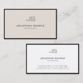 Modernes Berufliches Creative Monogram Schlicht Visitenkarte (Vorne/Hinten)