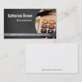 Modernes, Berufliches, Damast, Buchhalter Visitenkarte (Vorne/Hinten)